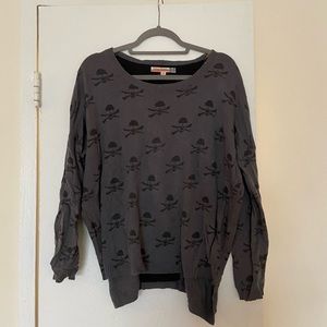 Skull and leather sweater